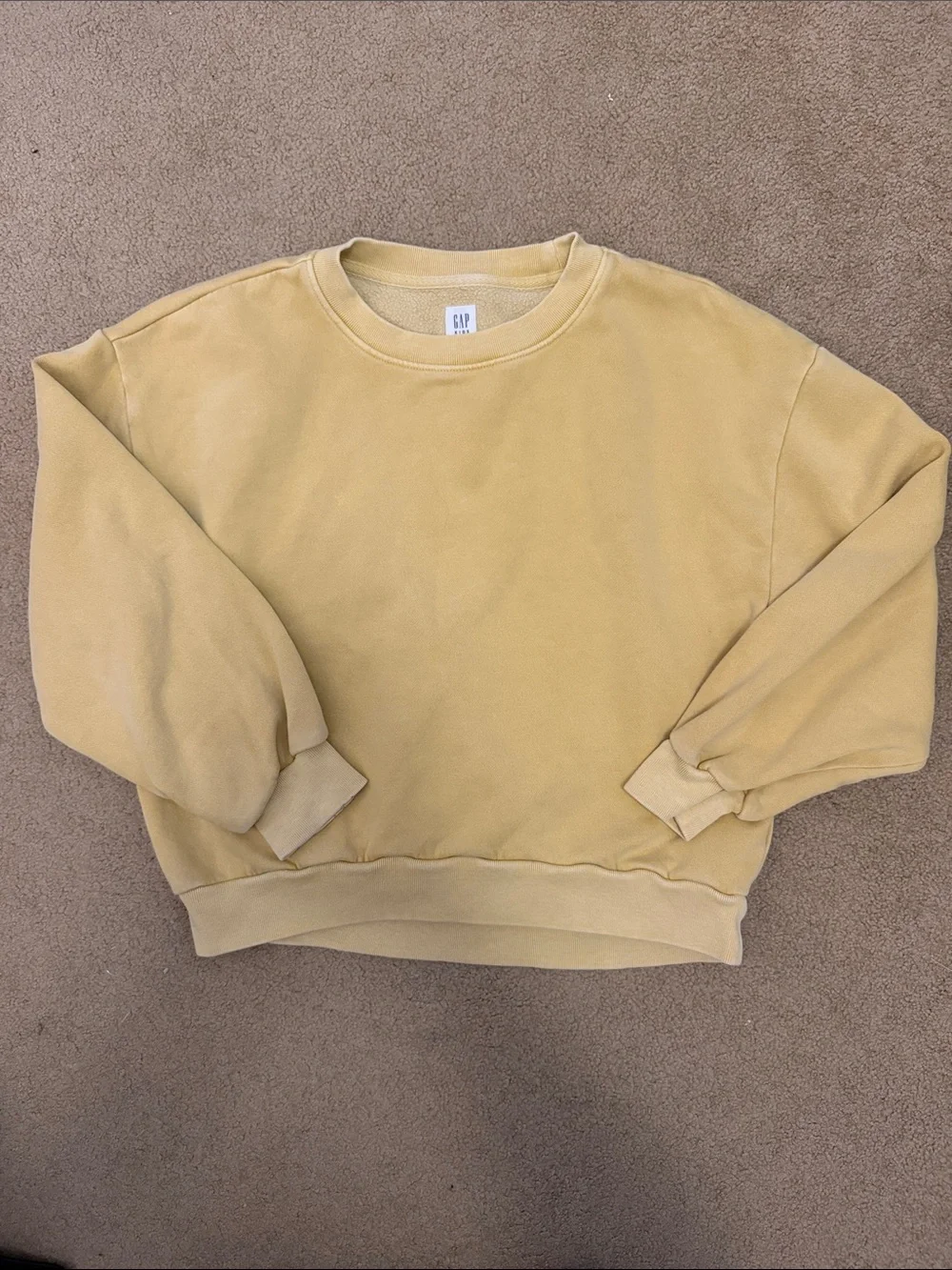 Kids GAP Sunwashed Yellow Crewneck Sweatshirt
